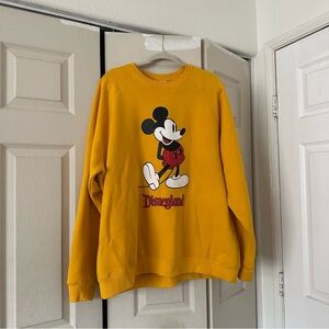 Disney Mustard Mickey Mouse Crewneck Sweater